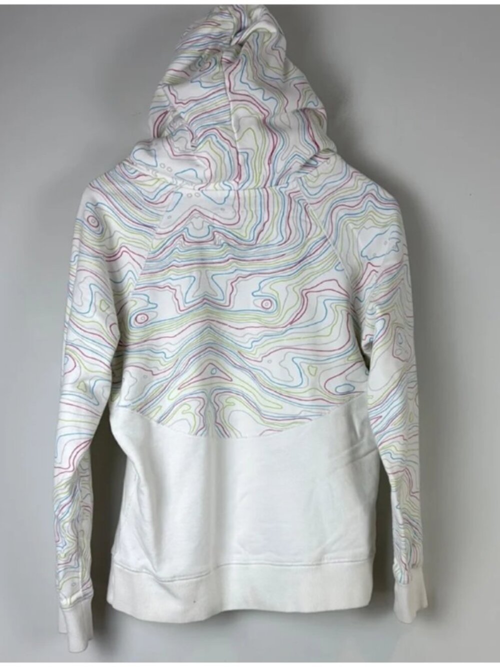Aritzia x Park Life Olympics White Topographic Map Hoodie Vancouver 2010 Vtg. - Picture 2 of 16